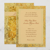 Invitation Mariage de automne d'or (Devant / Derrière)