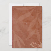 Invitation Mariage de automne D'Or Terracotta PHOTO Enregistr (Dos)