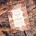 Invitation Mariage de automne Elegant Bohemian Aquarelle<br><div class="desc">Ambiance pour votre fête d'automne avec cette Mariage de automne Elegant Bohemian Watercolor Invitation, avec des feuilles d'automne d'aquarelle douce dans les tons chauds de terre cuite, marron et crème. Avec son mélange de couleurs terreuses, son charme bohème et sa simplicité moderne, cette invitation offre un mélange parfait d'élégance rustique...</div>