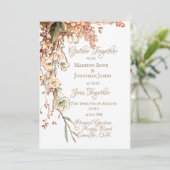 Invitation Mariage de automne élégant du script de la terre d (Debout devant)