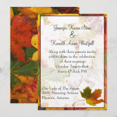 Invitation Mariage de automne élégante (Devant / Derrière)