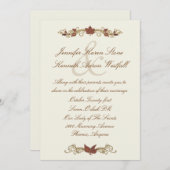 Invitation Mariage de automne élégante (Devant / Derrière)