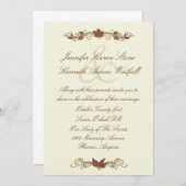 Invitation Mariage de automne élégante (Devant / Derrière)