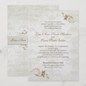 Invitation Mariage de automne élégante 2b (Devant / Derrière)