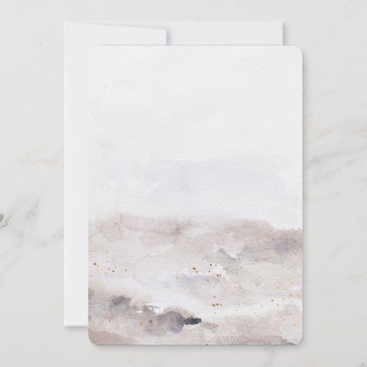 Invitation Mariage de automne Faux Gold Foil Enregistrer la d (Dos)