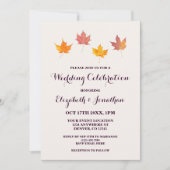 Invitation Mariage de automne Feuille (Devant)
