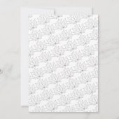 Invitation Mariage de automne Feuille Russe Noir Et Blanc Rou (Dos)