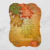 Invitation mariage de automne Feuilles d'automne (Devant / Derrière)