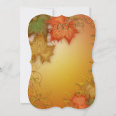 Invitation mariage de automne Feuilles d'automne (Dos)
