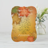 Invitation mariage de automne Feuilles d'automne (Debout devant)