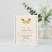 Invitation Mariage de automne - Feuilles de chêne (Debout devant)