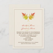 Invitation Mariage de automne - Feuilles de chêne (Devant / Derrière)