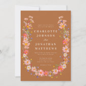 Invitation Mariage de automne Fleur sauvage Boho (Devant)