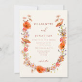 Invitation Mariage de automne Fleur sauvage Boho (Devant)