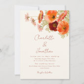 Invitation Mariage de automne Fleur sauvage Boho (Devant)