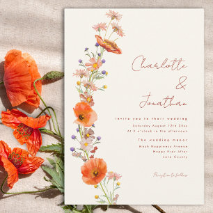 Invitation Mariage de automne Fleur sauvage Boho