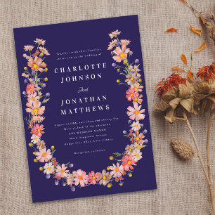 Invitation Mariage de automne Fleur sauvage Boho