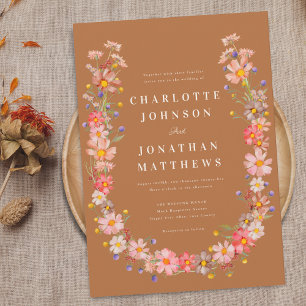 Invitation Mariage de automne Fleur sauvage Boho