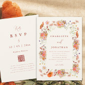 Invitation Mariage de automne Fleur sauvage Boho