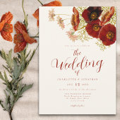 Invitation Mariage de automne Fleur sauvage Boho
