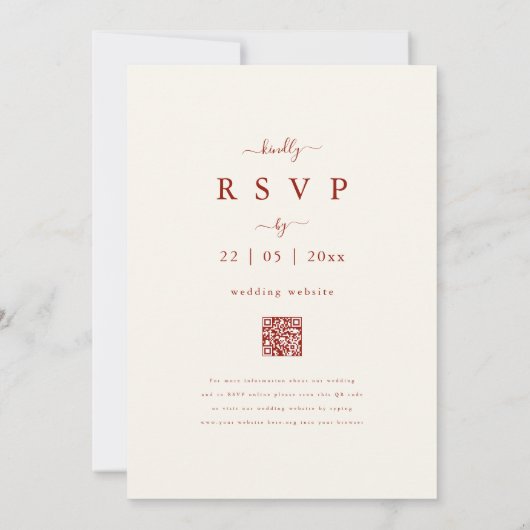 Invitation Mariage de automne Fleur sauvage Boho simple (Dos)