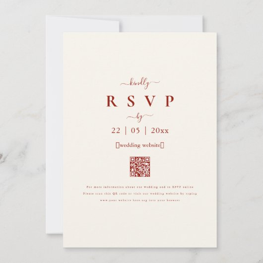 Invitation Mariage de automne Fleur sauvage Boho simple (Dos)