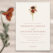 Invitation Mariage de automne Fleur sauvage Boho simple