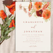 Invitation Mariage de automne Fleur sauvage moderne