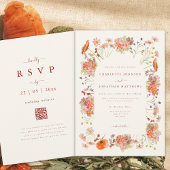 Invitation Mariage de automne Fleur sauvage séché Boho