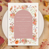 Invitation Mariage de automne Fleur sauvage séché Boho