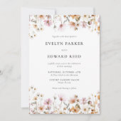 Invitation Mariage de automne floral (Devant)