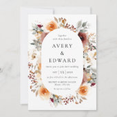 Invitation Mariage de automne Floral Moderne Simple Automne (Devant)