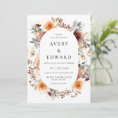 Invitation Mariage de automne Floral Moderne Simple Automne (Debout devant)