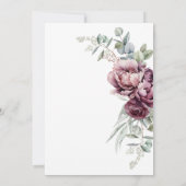 Invitation Mariage de automne floral rustique de Bourgogne (Dos)