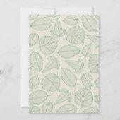 Invitation Mariage de automne minimale feuille (Dos)