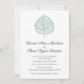 Invitation Mariage de automne minimale feuille (Devant)