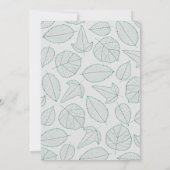 Invitation Mariage de automne minimale feuille (Dos)