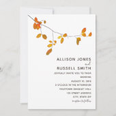 Invitation Mariage de automne minimaliste (Devant)