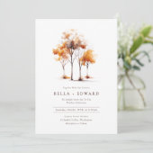 Invitation Mariage de automne minimaliste (Debout devant)