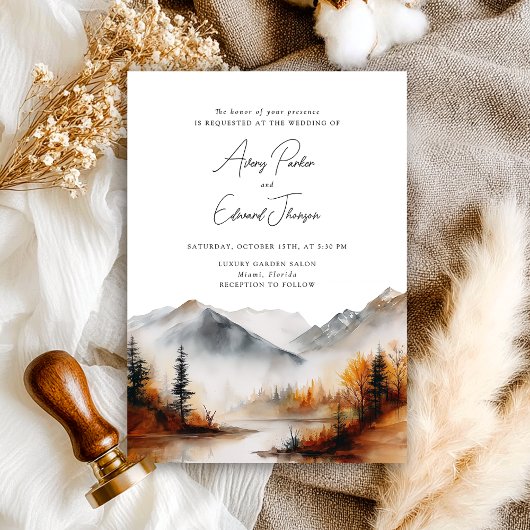 Invitation Mariage de automne moderne simple