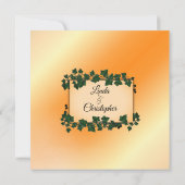 Invitation Mariage de automne orange (Dos)