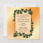Invitation Mariage de automne orange (Devant)