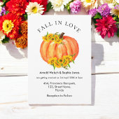 Invitation Mariage de automne Orange Citrouille