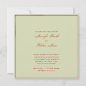 Invitation Mariage de automne Orange Rust Gold Feu (Dos)