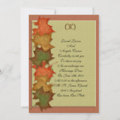 Invitation mariage de automne ou fête (Devant)