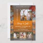 Invitation Mariage de automne photo design industriel moderne (Devant)