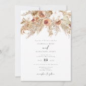 Invitation Mariage de automne photo floral en terre cuite de  (Devant)