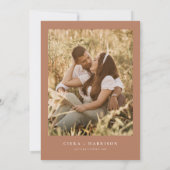 Invitation Mariage de automne photo floral en terre cuite de  (Dos)