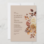 Invitation Mariage de automne photo moderne (Devant)