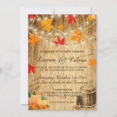Invitation mariage de automne pour un mariage rust (Devant)